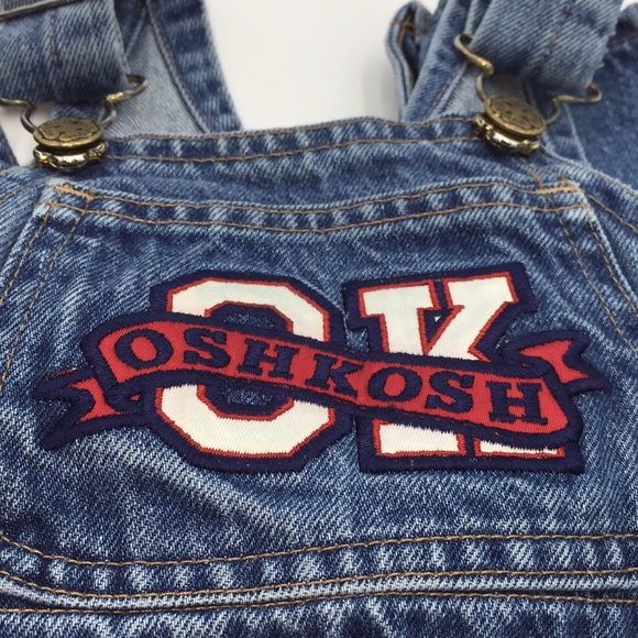 Vintage 1990's OshKosh B’Gosh Infant Denim Jean Overalls Size 12 Months - Picture 12 of 12
